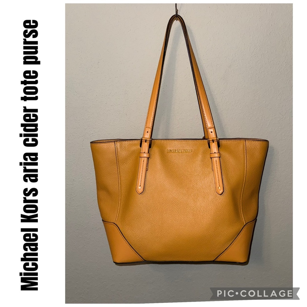 Michael Kors aria cider tote purse (mustard/cider yellow) EUC